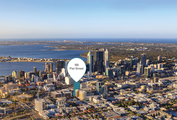 Location of 195 Pier Street in the Perth CBD