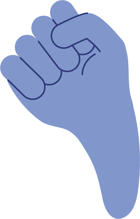 Courage - Hand raised in a fist