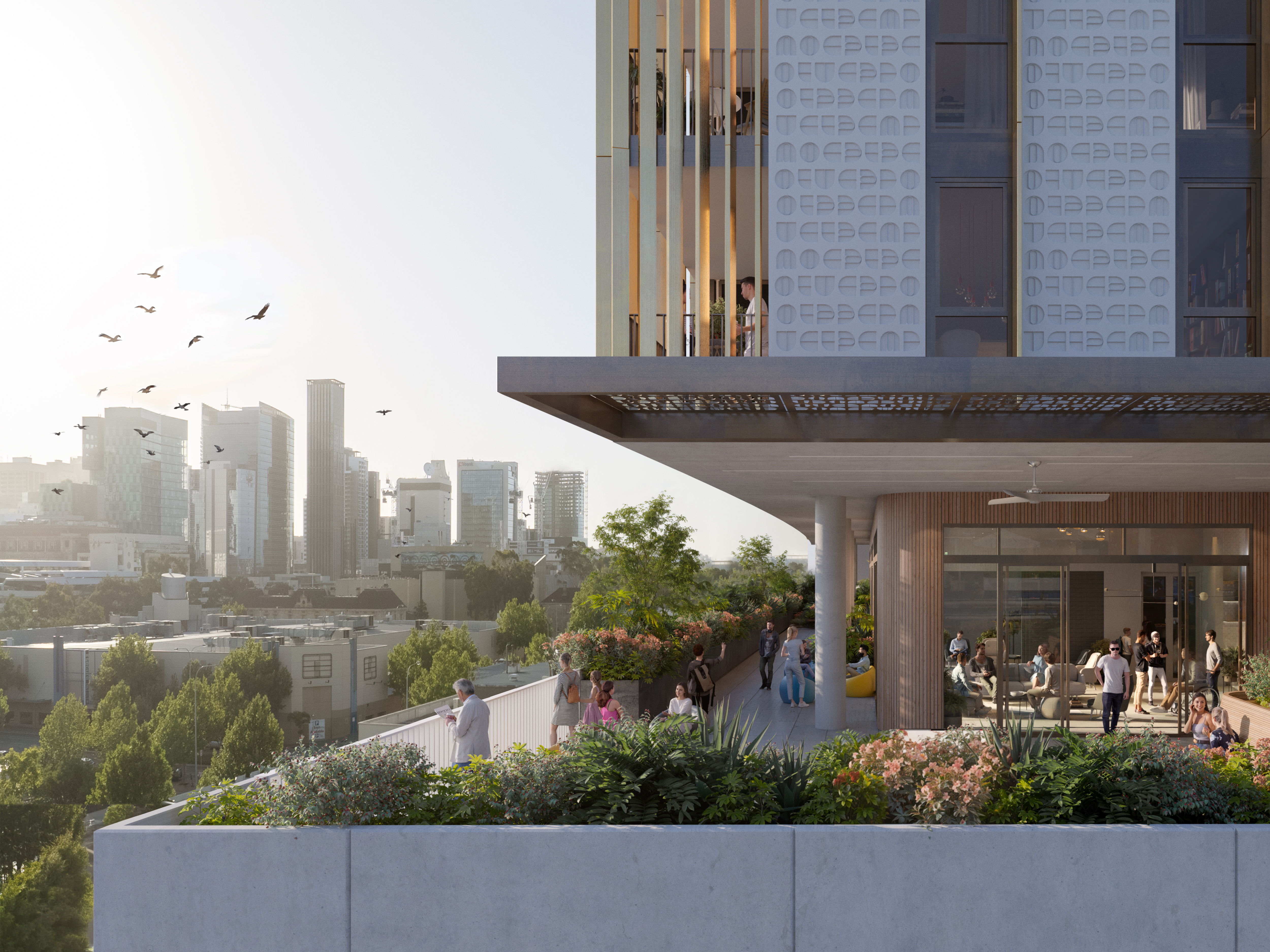 Announcement from the Prime Minister in front of the Pier Street site