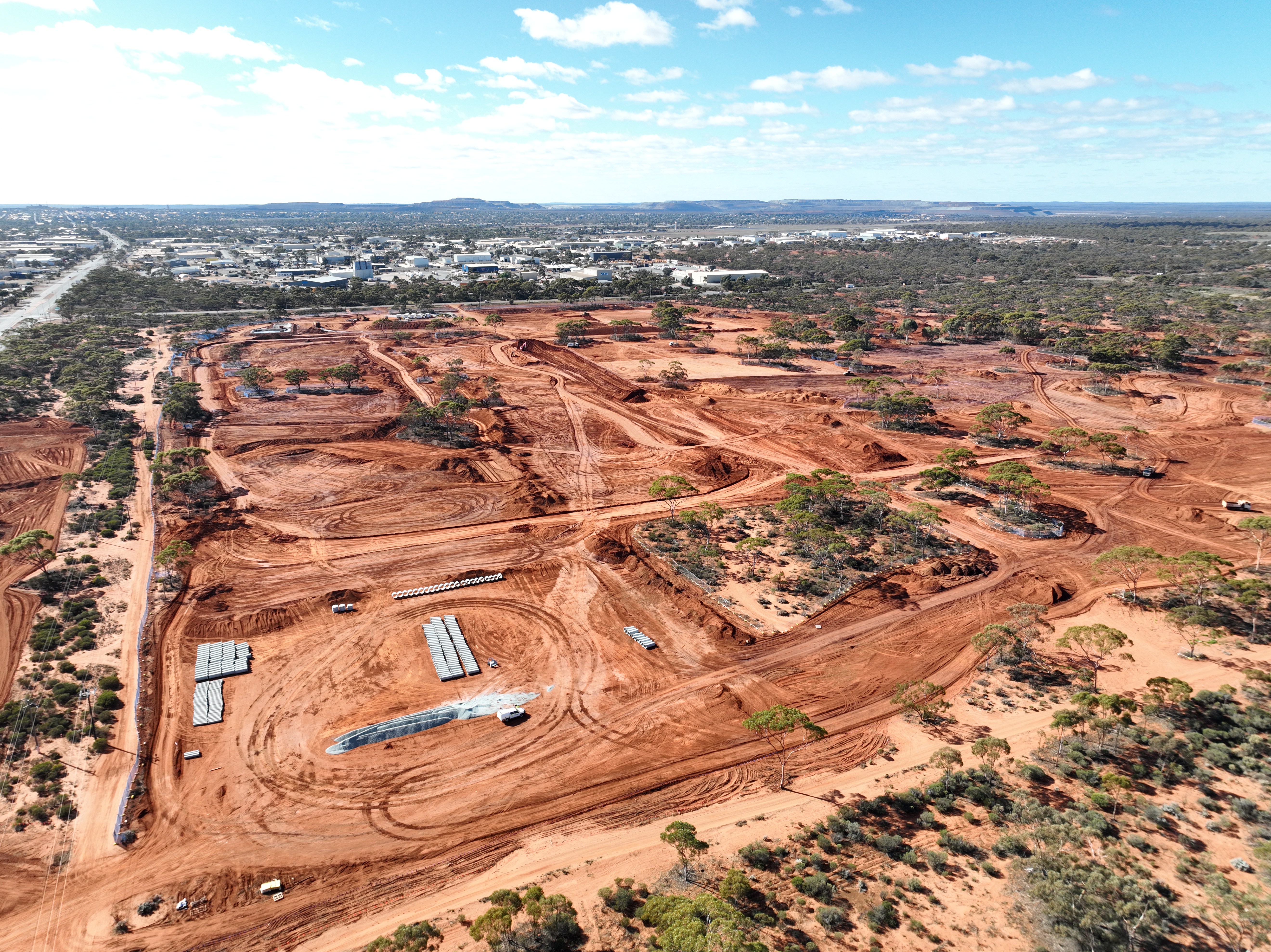 An aerial of Yilkari Industrial Estate in July 2025
