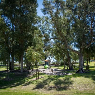 Beautiful landscaped open spaces are inviting