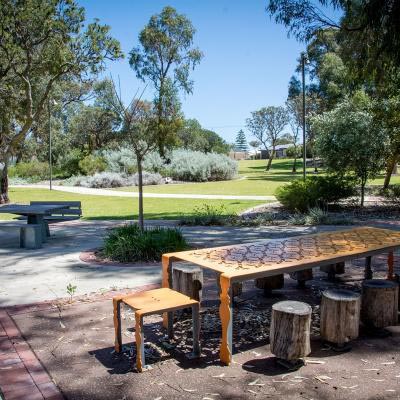 Take a seat in the landscaped open spaces