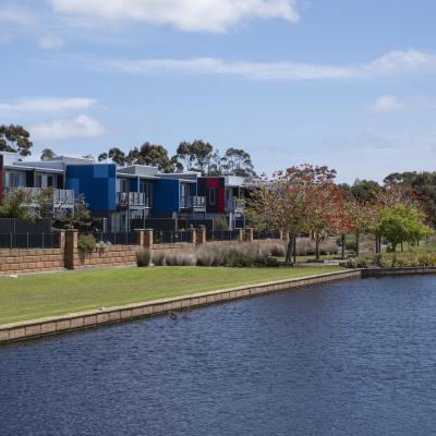 Beautiful landscaping linking residents