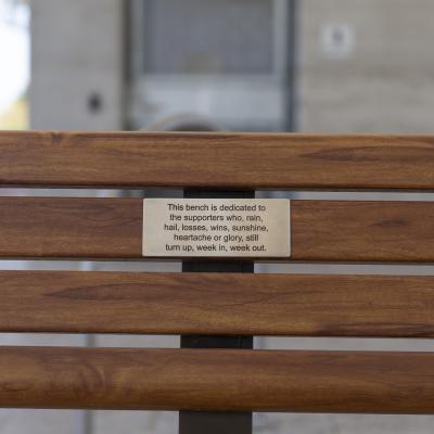 The Oval's history is celebrated throughout the new amenities