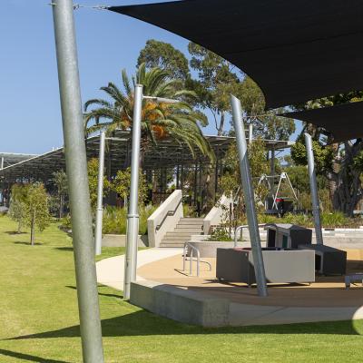 A new playground and parkour structure will entertain the kids (and adults) for hours