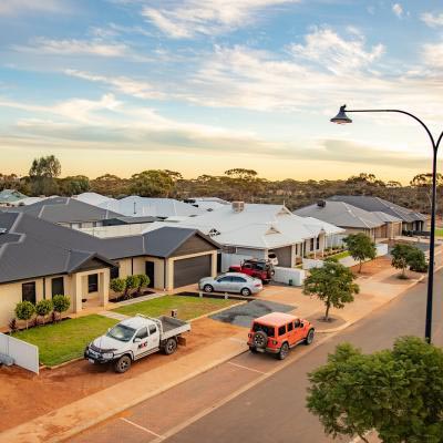 The estate is located opposite bushland