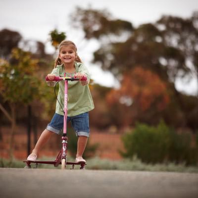 Your children can enjoy the many scooter and cycle paths