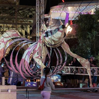 Giant light installation at Yagan Square 
