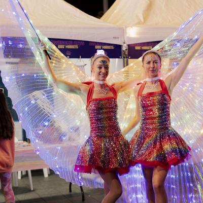 Roving performers at Yagan Square