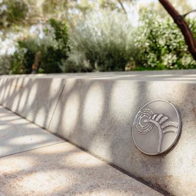 Discovery Trail art feature at Yagan Square Amphitheatre 