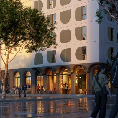 Artist impression of 195 Pier Street in winter